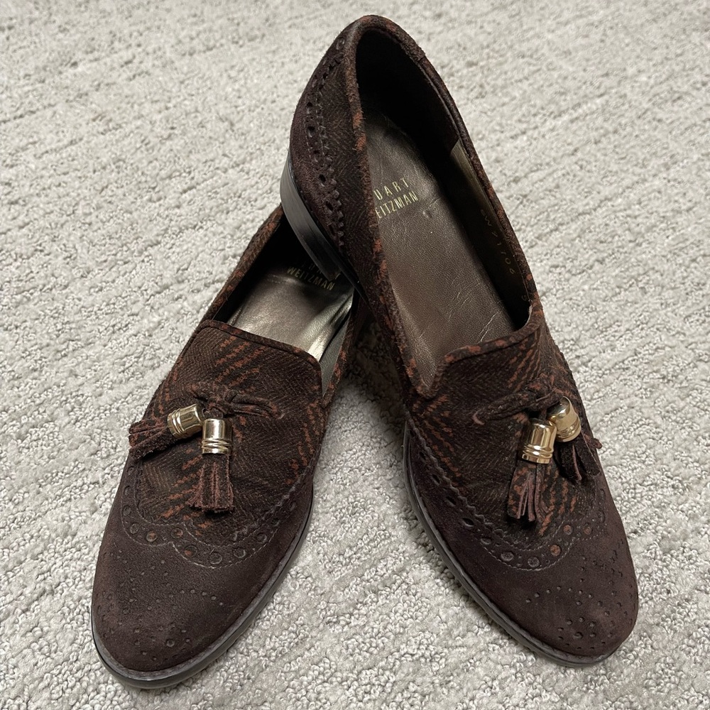 Stuart Weitzman Brown Suede Loafers Size 5